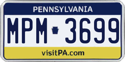PA license plate MPM3699