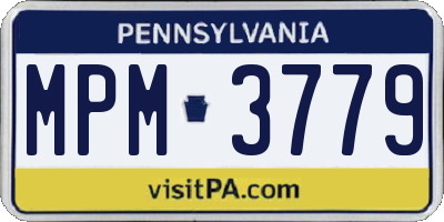 PA license plate MPM3779