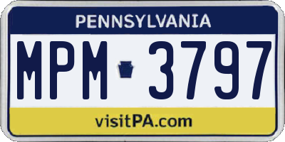 PA license plate MPM3797