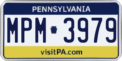 PA license plate MPM3979