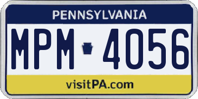 PA license plate MPM4056