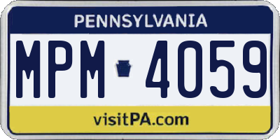 PA license plate MPM4059