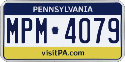 PA license plate MPM4079