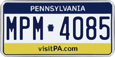 PA license plate MPM4085
