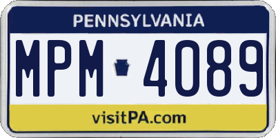 PA license plate MPM4089