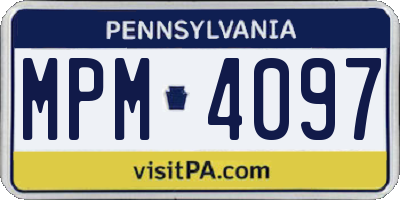 PA license plate MPM4097