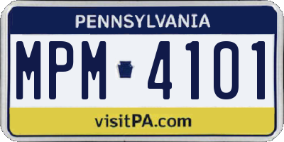PA license plate MPM4101
