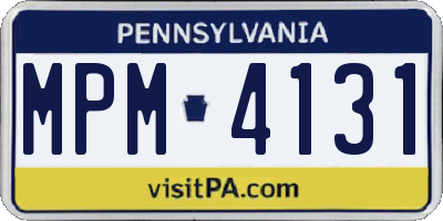 PA license plate MPM4131