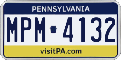 PA license plate MPM4132