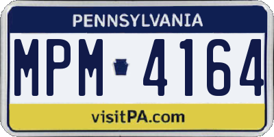 PA license plate MPM4164