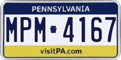 PA license plate MPM4167