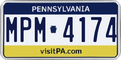 PA license plate MPM4174