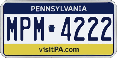 PA license plate MPM4222