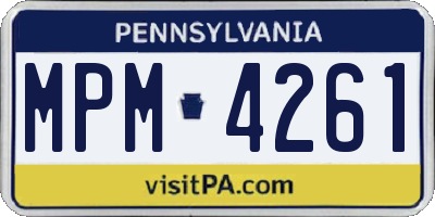 PA license plate MPM4261