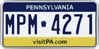 PA license plate MPM4271