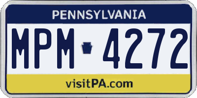 PA license plate MPM4272