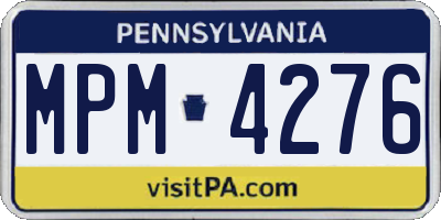 PA license plate MPM4276