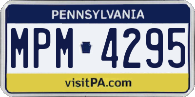 PA license plate MPM4295