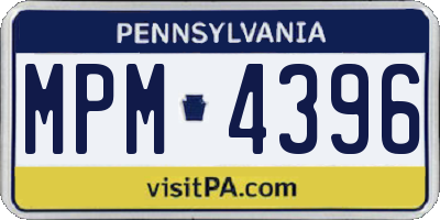PA license plate MPM4396