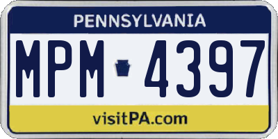 PA license plate MPM4397