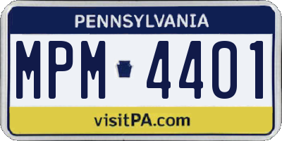 PA license plate MPM4401
