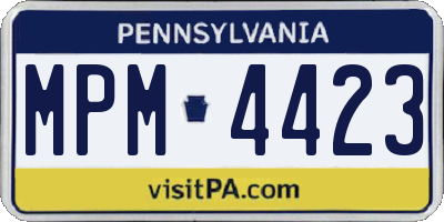 PA license plate MPM4423