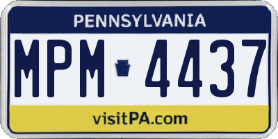 PA license plate MPM4437