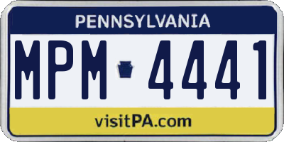 PA license plate MPM4441