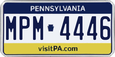 PA license plate MPM4446