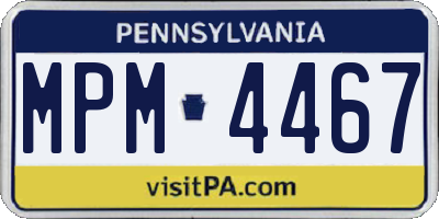 PA license plate MPM4467