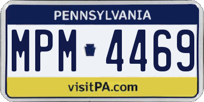 PA license plate MPM4469