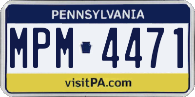 PA license plate MPM4471