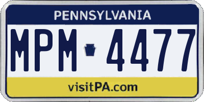 PA license plate MPM4477