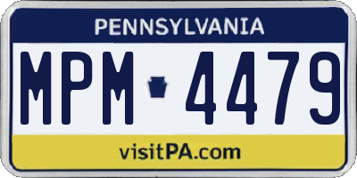 PA license plate MPM4479