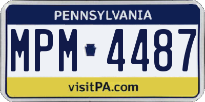 PA license plate MPM4487