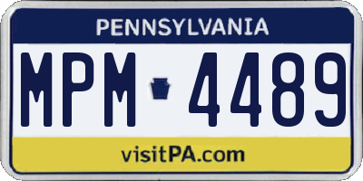 PA license plate MPM4489