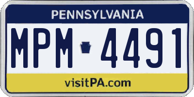 PA license plate MPM4491