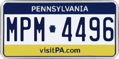 PA license plate MPM4496
