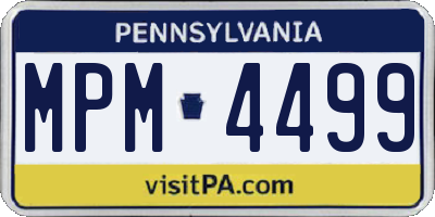 PA license plate MPM4499