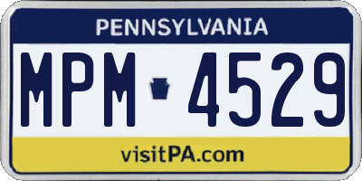PA license plate MPM4529