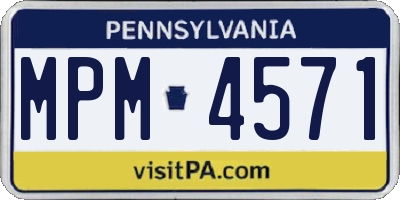 PA license plate MPM4571