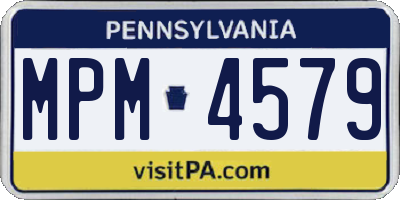 PA license plate MPM4579
