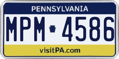 PA license plate MPM4586