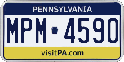 PA license plate MPM4590