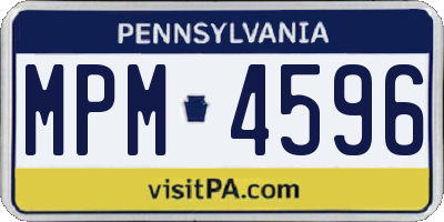 PA license plate MPM4596