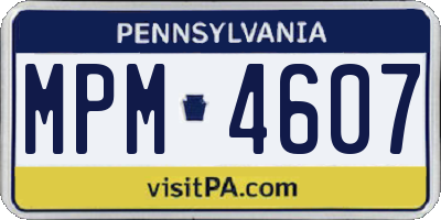 PA license plate MPM4607