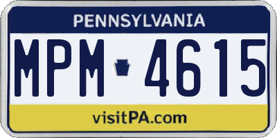 PA license plate MPM4615