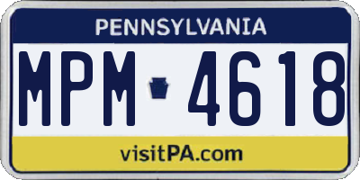 PA license plate MPM4618