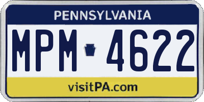 PA license plate MPM4622