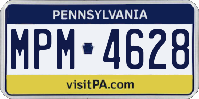 PA license plate MPM4628